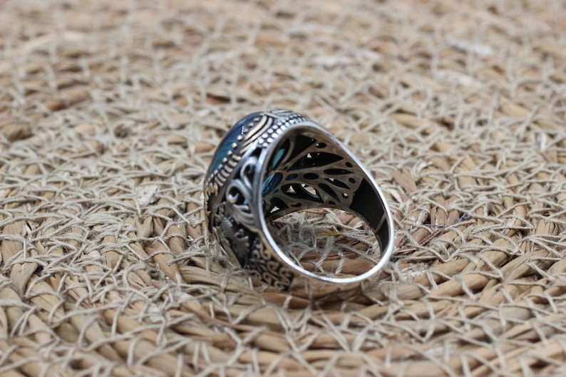 Aquamarine Silver ring-Falcon