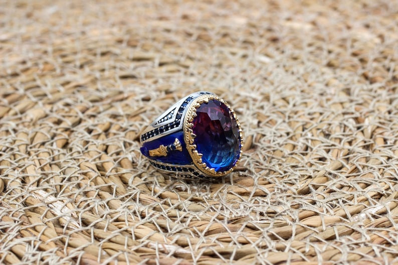 Tourmaline Ring Silver-Mystique Blue