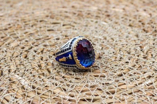 Tourmaline Ring Silver-Mystique Blue