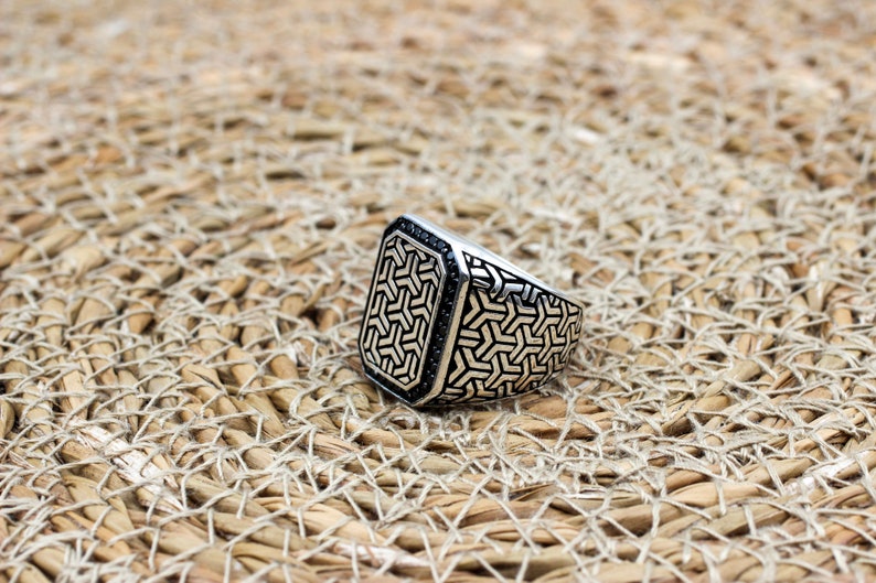 Onyx Silver ring-Matrix