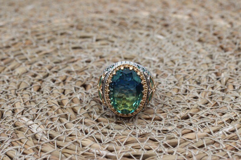 Tourmaline Ring Silver-Crystal Bloom