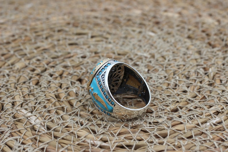 Turquoise Silver ring Feroza Sword