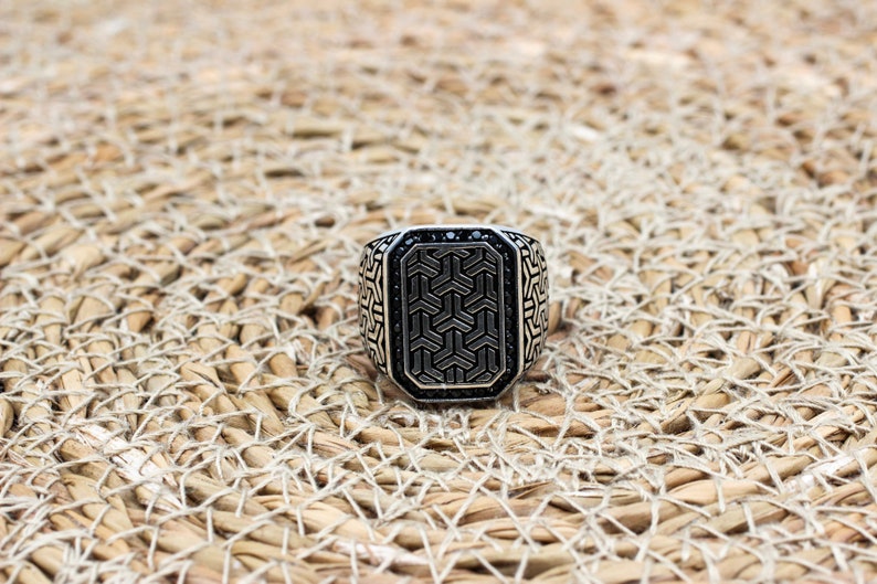 Onyx Silver ring-Matrix