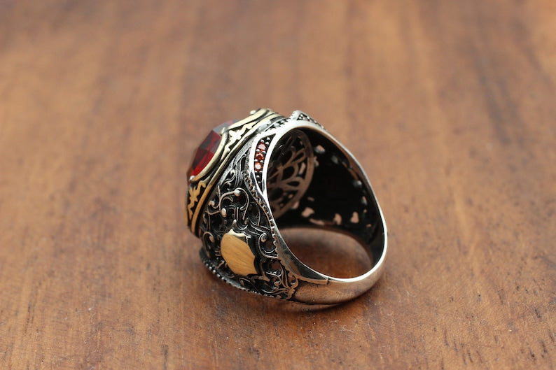 Ruby Silver Ring-Sultan