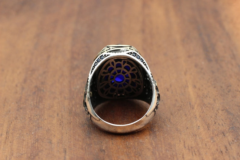 Sapphire Ring Silver-Turkish Kingdom