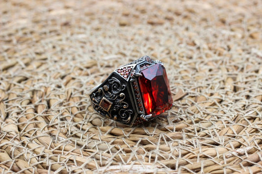 Ruby Silver Ring-Istanbul Marvel