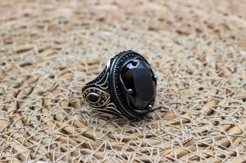 Onyx Silver ring-Assasin