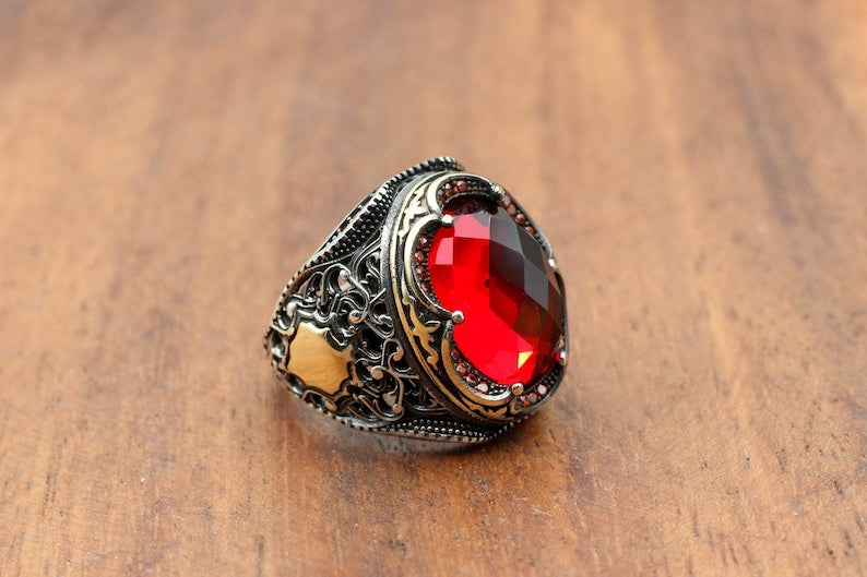 Ruby Silver Ring-Sultan