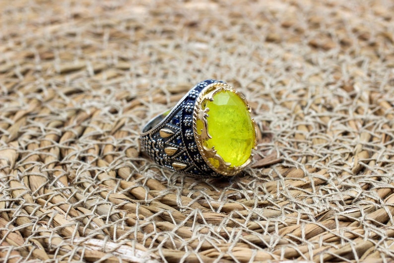 Tourmaline Ring Silver-Rare Lemonade