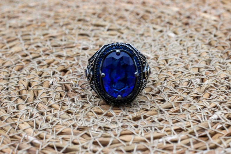 Sapphire Ring Silver-Crown Jewel