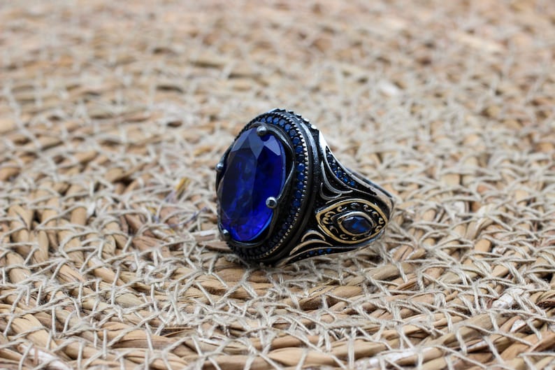 Sapphire Ring Silver-Crown Jewel