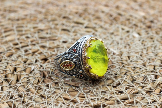 Tourmaline Silver Ring-Lime Light