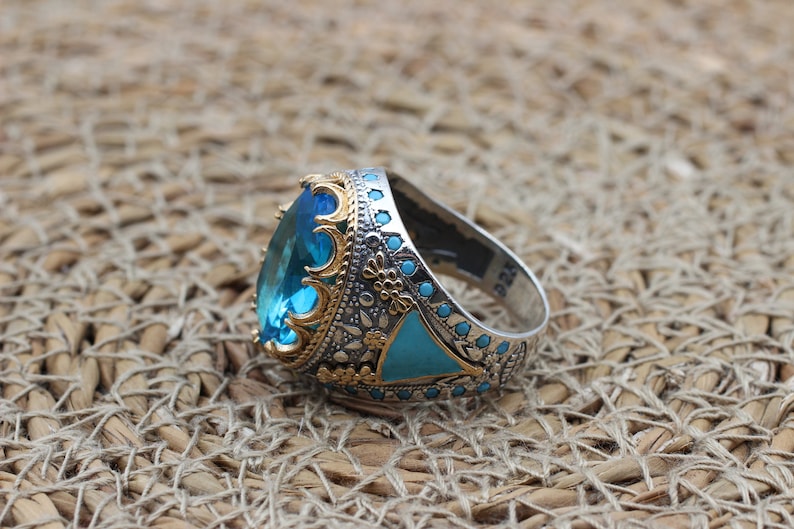 Aquamarine Silver ring-Ocean Kingdom