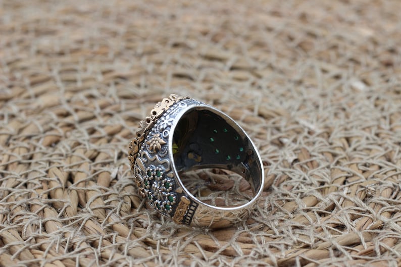 Peridot  Silver ring for Men-Turkish Delight