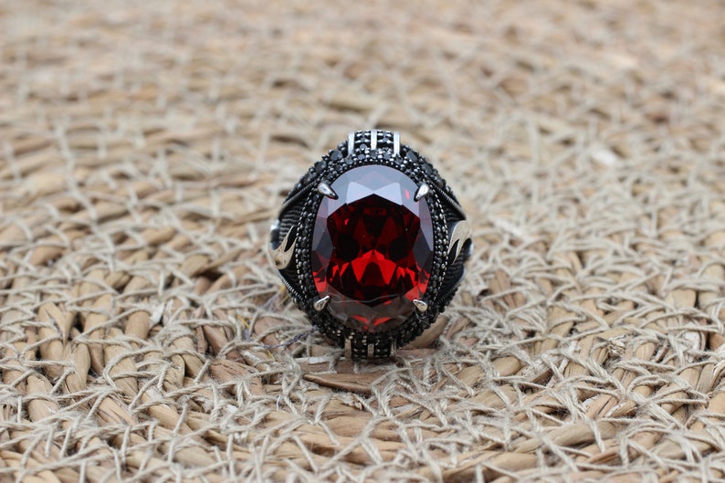 Ruby Silver Ring-Blade of warrior