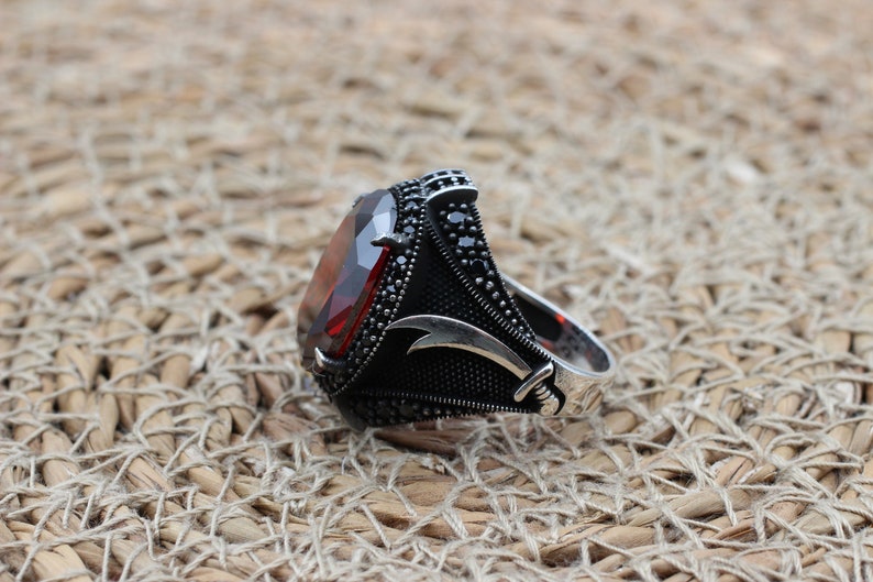 Ruby Silver Ring-Blade of warrior