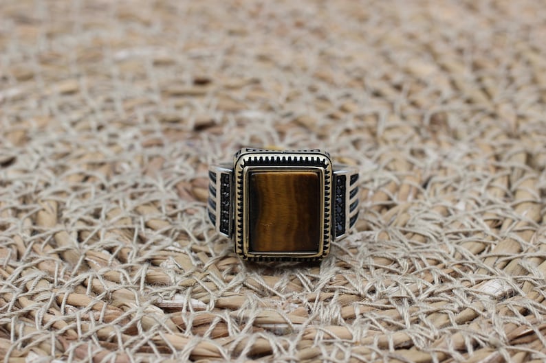 Tiger eye Silver ring for Men Serene Balance