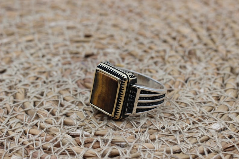 Tiger eye Silver ring for Men Serene Balance