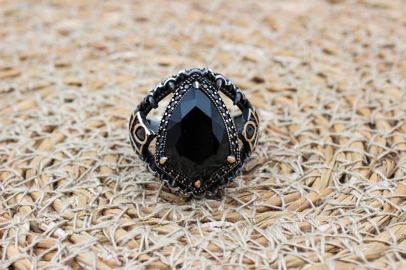 Onyx Silver ring-Black Beauty