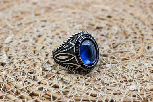 Sapphire Ring Silver-Starry Sky