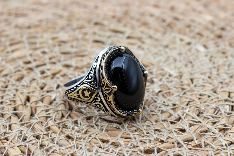 Onyx Silver ring-Nightfall