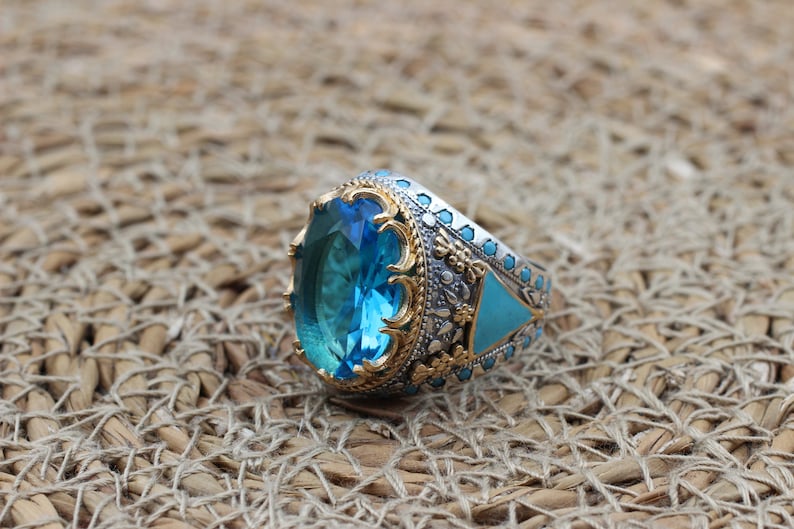 Aquamarine Silver ring-Ocean Kingdom