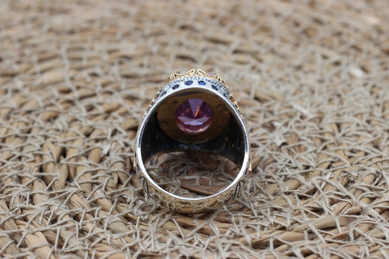 Amethyst Silver ring-Violet crown