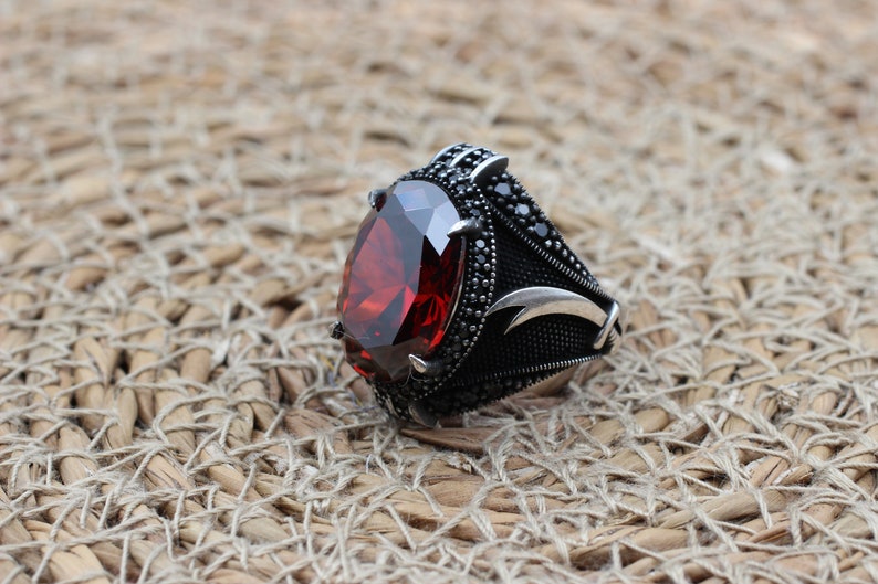 Ruby Silver Ring-Blade of warrior