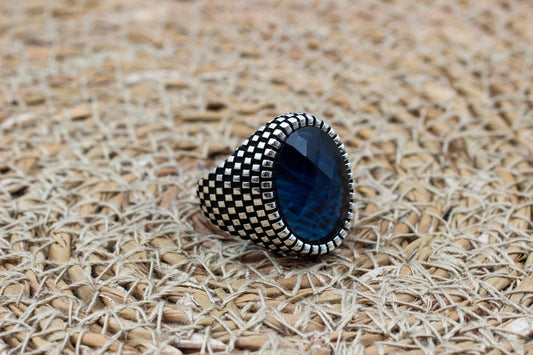 Sapphire Ring Silver-Blue Moon