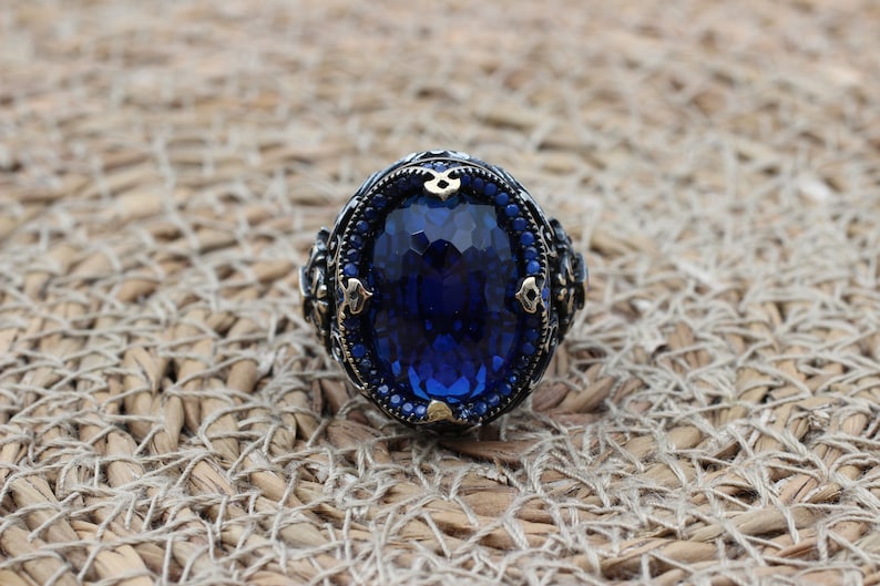 Sapphire Ring Silver-Queens Jewel