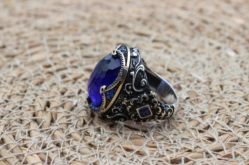 Sapphire Ring Silver-Queens Jewel