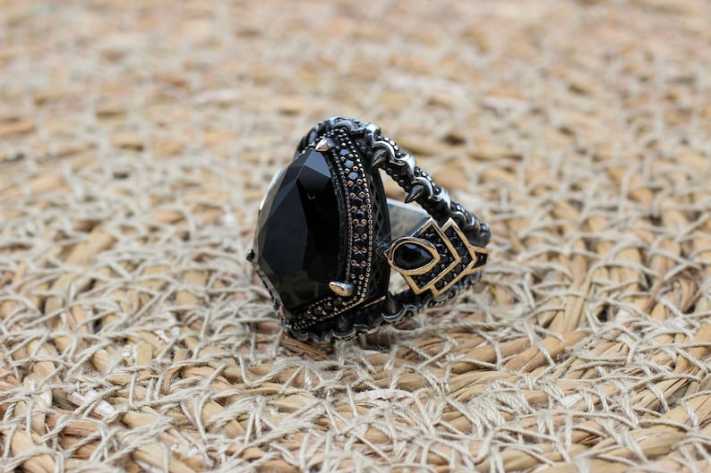 Onyx Silver ring-Black Beauty