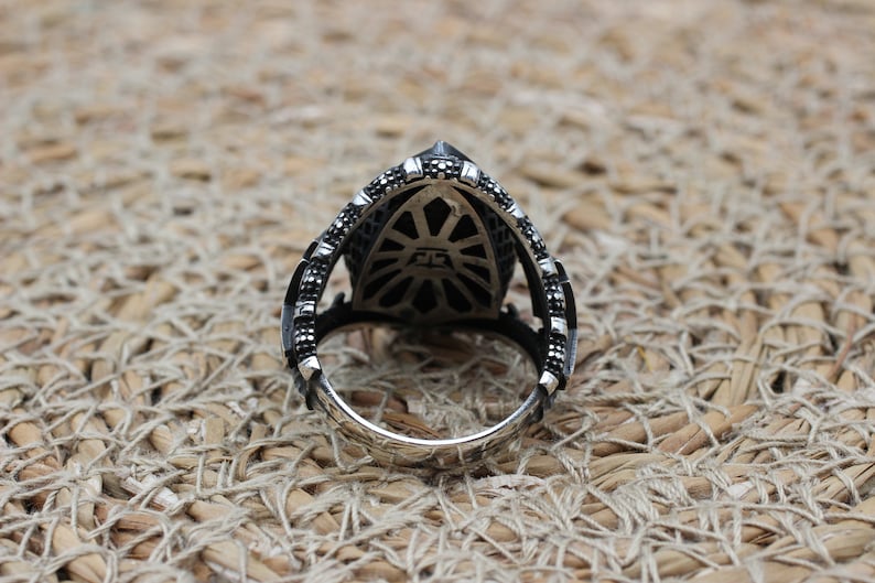 Onyx Silver ring-Black Beauty