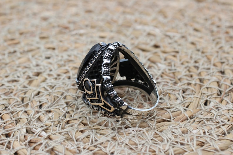 Onyx Silver ring-Black Beauty