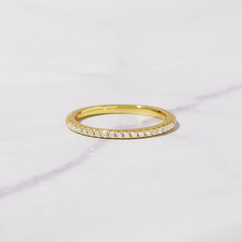 Eternity Gold Plated CZ Diamond ring