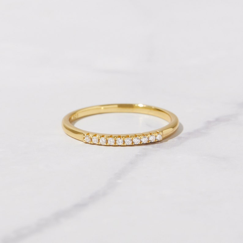 Classic Gold Plated CZ diamond ring