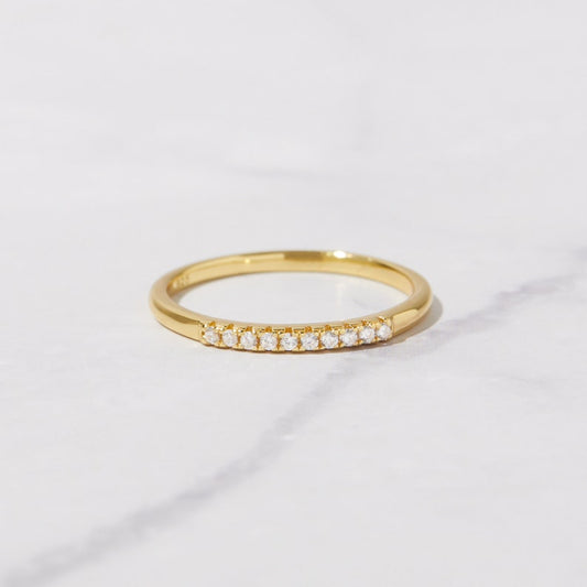 Classic Gold Plated CZ diamond ring