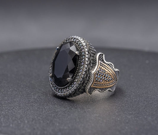 Onyx Silver Ring Onyx - Noir Luxe