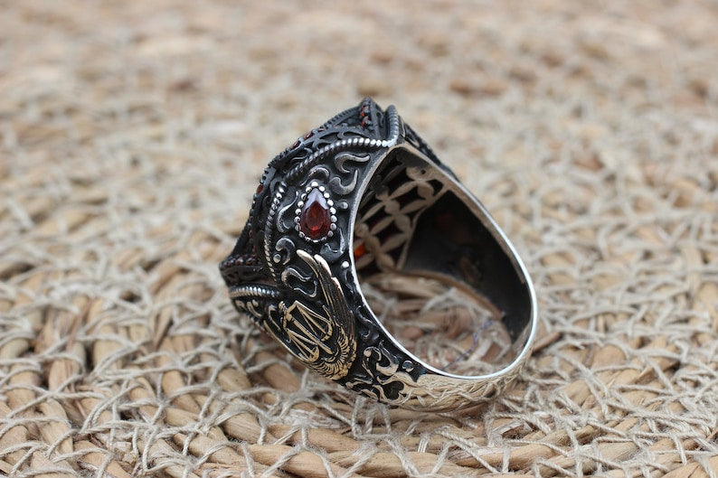 Ruby Silver Ring-Ottoman