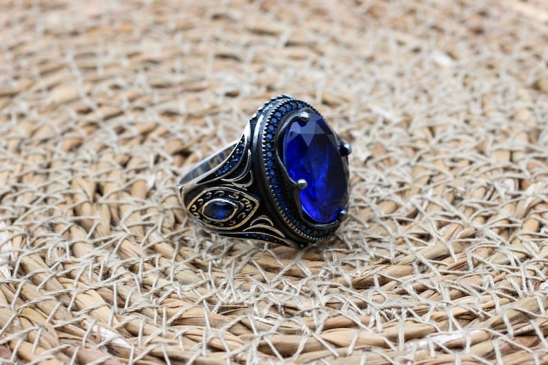 Sapphire Ring Silver-Crown Jewel