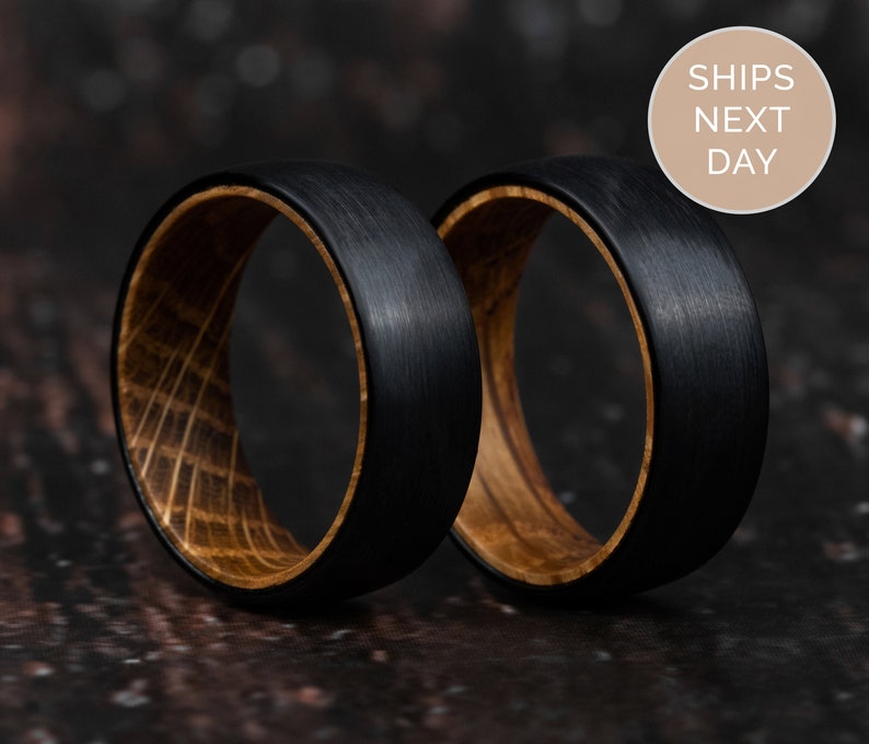 Black Bourbon-Whiskey Barrel Ring