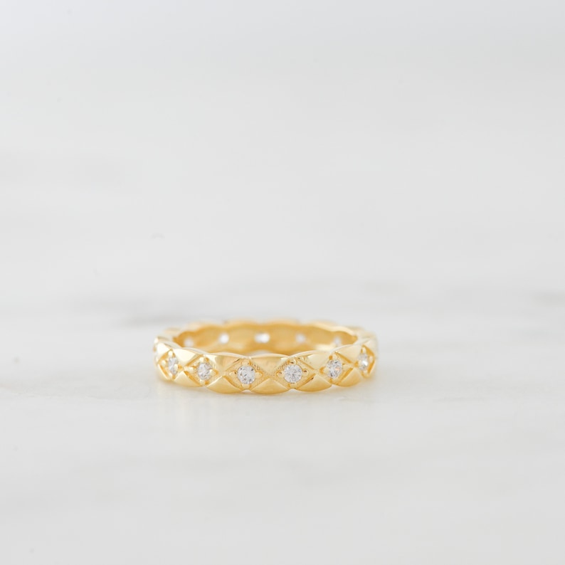 Matrix Gold Plated CZ Diamond ring