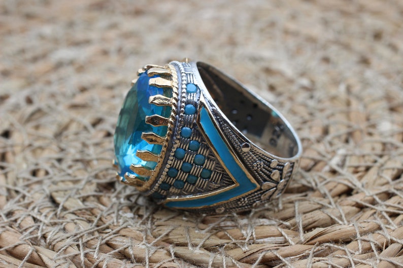 Aquamarine Silver ring-Ocean Kingdom