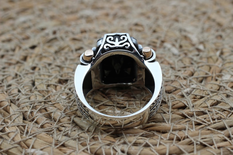 Onyx Silver ring-Black Throne