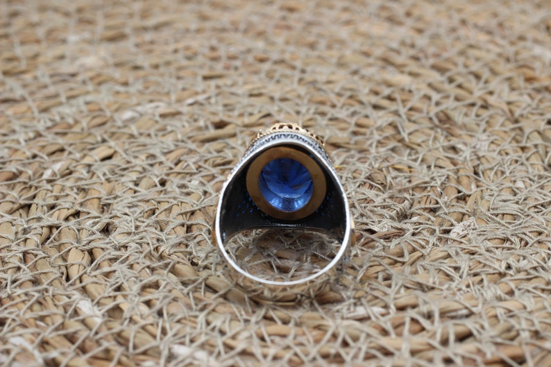 Sapphire Ring Silver-Turkish Dagger