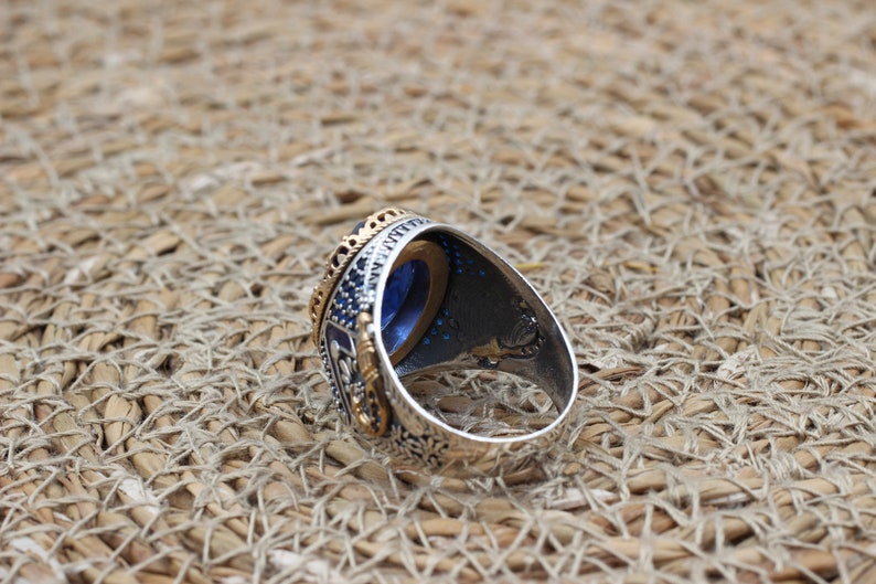 Sapphire Ring Silver-Turkish Dagger