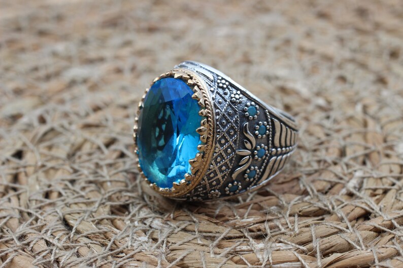 Aquamarine Silver ring-TrueValor