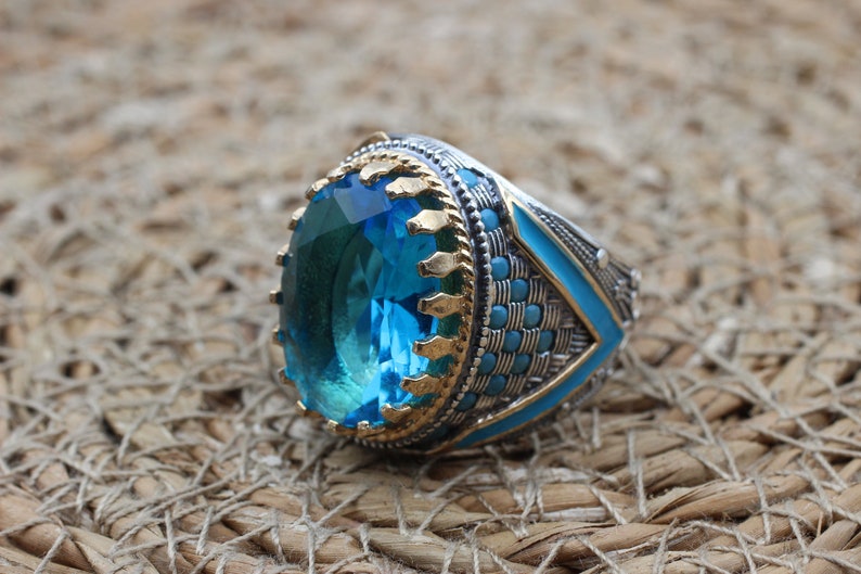 Aquamarine Silver ring-Ocean Kingdom