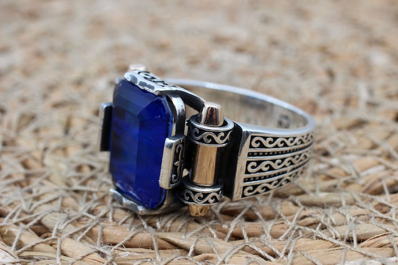 Sapphire Ring Silver-Turkish