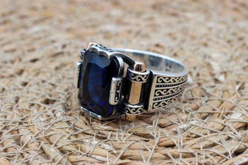 Sapphire Ring Silver-Turkish